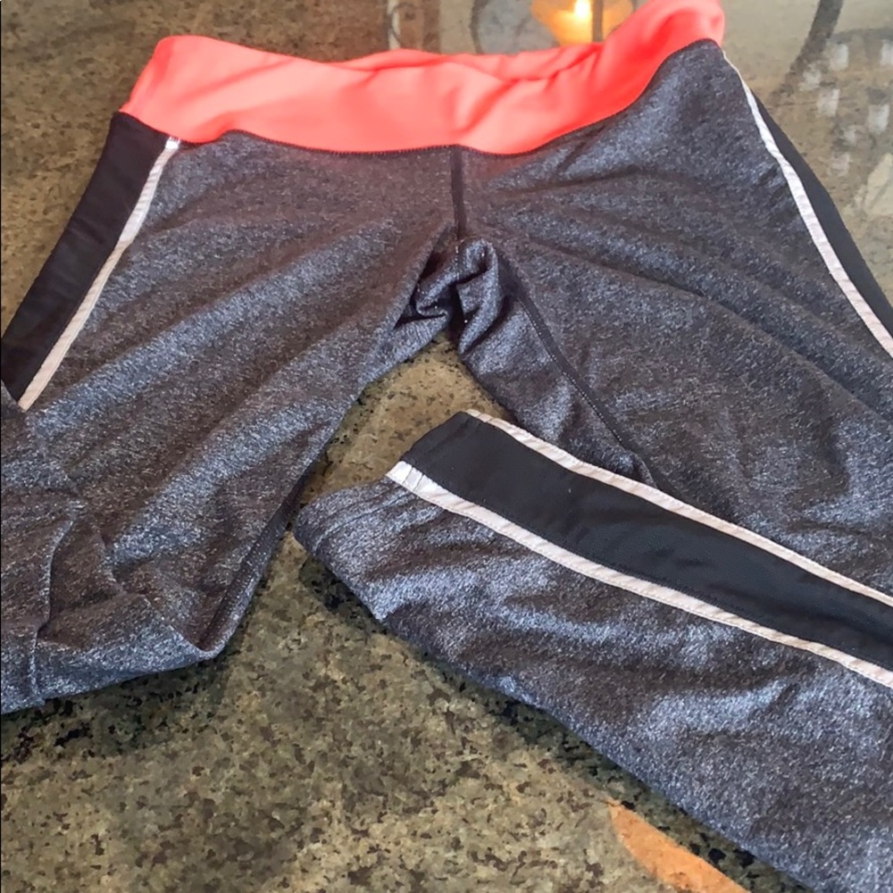 Pink and gray leggings